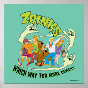 Scooby-Doo Zoinks Welcher Weg für mehr Süßigkeit Poster