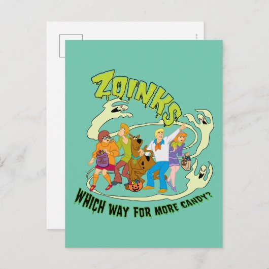 Scooby-Doo | Zoinks Welcher Weg für mehr Süßigkeit Postkarte (Vorne/Hinten)