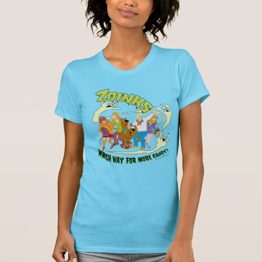 Scooby-Doo | Zoinks Welcher Weg für mehr Süßigkeit T-Shirt (Vorderseite)