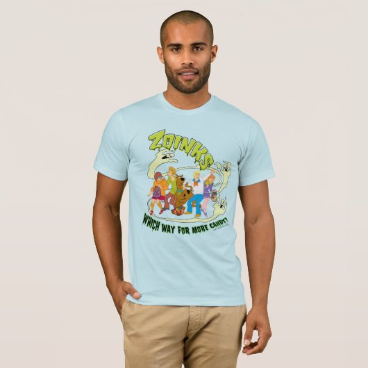 Scooby-Doo | Zoinks Welcher Weg für mehr Süßigkeit T-Shirt (Vorne ganz)
