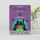 Scooby-Doo | Zwei grimmige Halloween Einladung (Stehend Vorderseite)