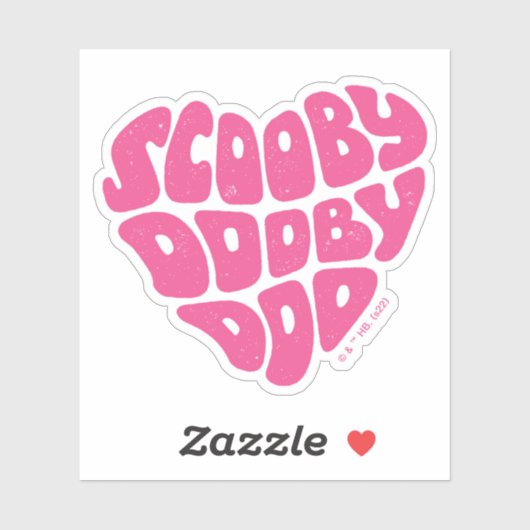 Scooby Dooby Doo Heart Aufkleber (Blatt)