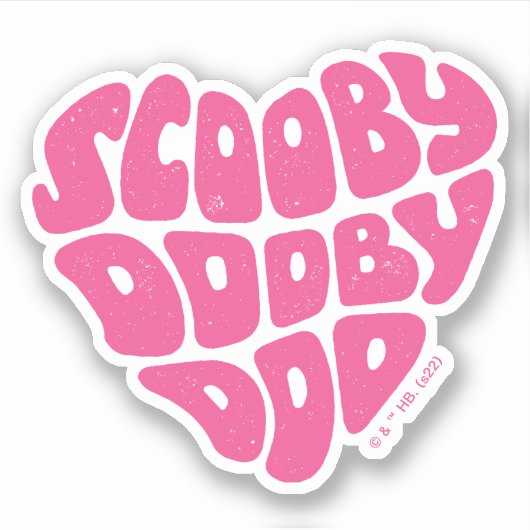 Scooby Dooby Doo Heart Aufkleber (Vorderseite)