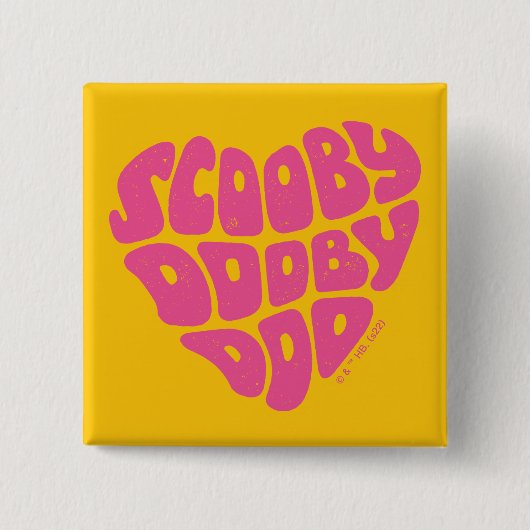 Scooby Dooby Doo Heart Button (Vorderseite)