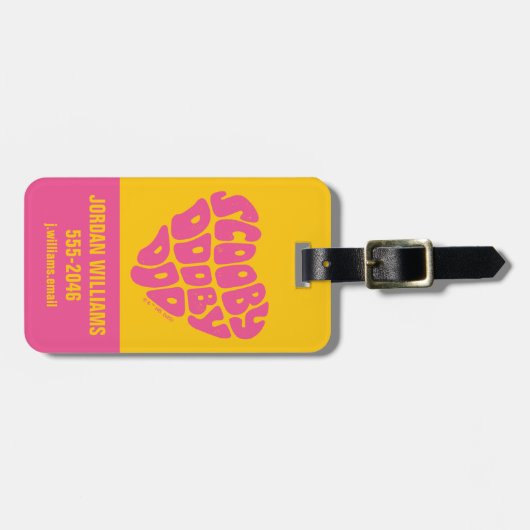 Scooby Dooby Doo Heart Gepäckanhänger (Vorderseite horizontal)