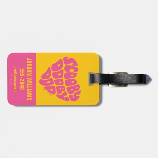 Scooby Dooby Doo Heart Gepäckanhänger (Rückseite horizontal)