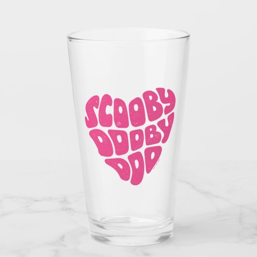 Scooby Dooby Doo Heart Glas (Vorderseite)