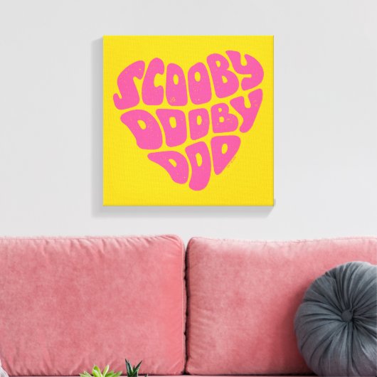 Scooby Dooby Doo Heart Leinwanddruck (Insitu (Wohnzimmer))