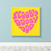 Scooby Dooby Doo Heart Leinwanddruck (Insitu (Holzboden))