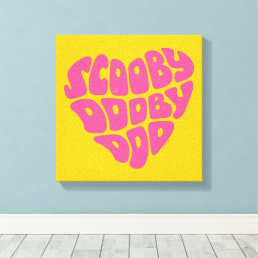 Scooby Dooby Doo Heart Leinwanddruck (Insitu (Holzboden))