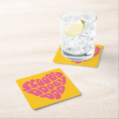 Scooby Dooby Doo Heart Rechteckiger Pappuntersetzer (Vor Ort)