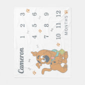 Scooby-Dooo Monthly Meilenstein Baby Fleecedecke (Vorderseite)