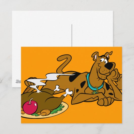 Scooby Erntedank 06 Feiertagspostkarte (Vorne/Hinten)