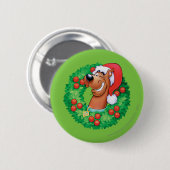 Scooby in Wreath Button (Vorne & Hinten)