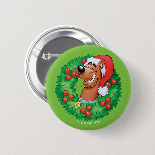 Scooby in Wreath Button (Vorne & Hinten)