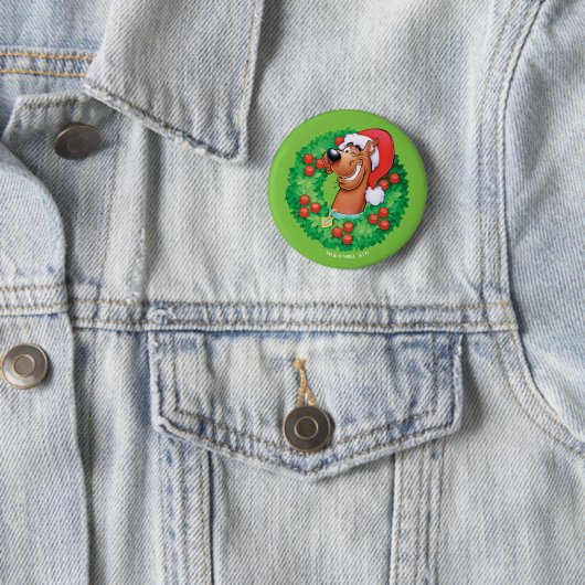 Scooby in Wreath Button (Beispiel)