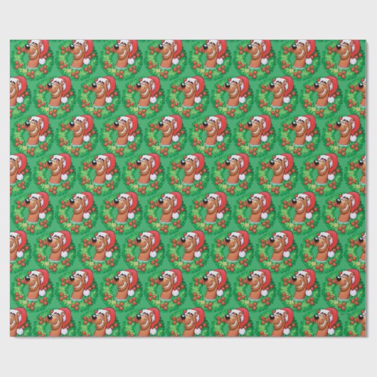 Scooby in Wreath Geschenkpapier (Flach)