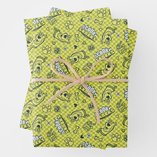 Scooby Snacks Galore Schachbrett Pattern Geschenkpapier Set (Beispiel)