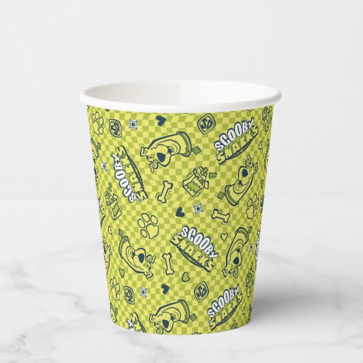 Scooby Snacks Galore Schachbrett Pattern Pappbecher (Links)