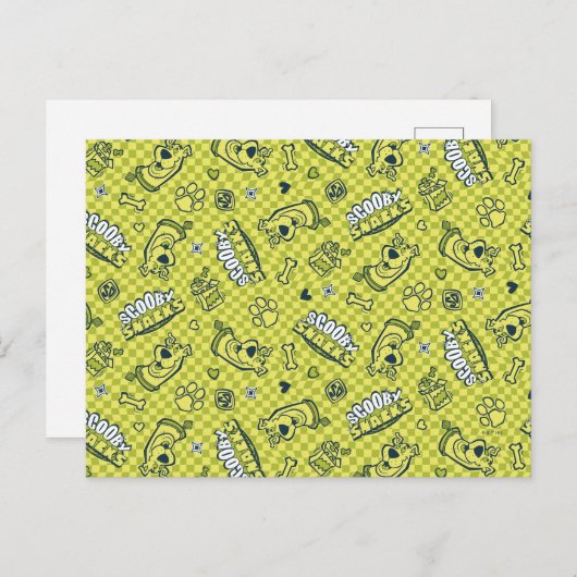 Scooby Snacks Galore Schachbrett Pattern Postkarte (Vorne/Hinten)