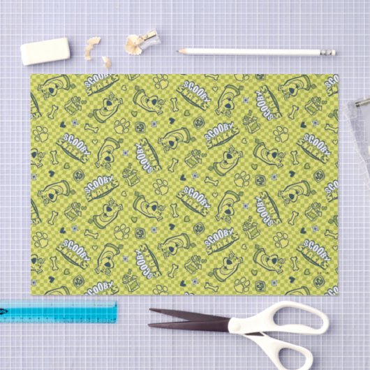 Scooby Snacks Galore Schachbrett Pattern Seidenpapier (Handwerk)