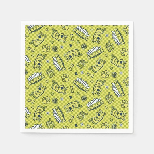 Scooby Snacks Galore Schachbrett Pattern Serviette (Vorderseite)