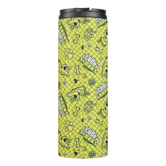 Scooby Snacks Galore Schachbrett Pattern Thermosbecher (Rückseite)
