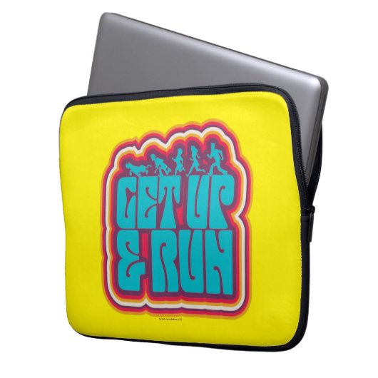 Scooby und die Gang "Get Up & Run" Grafik Laptopschutzhülle (Vorderseite Links)