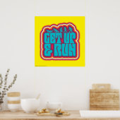 Scooby und die Gang "Get Up & Run" Grafik Poster (Küche)