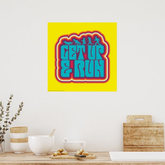 Scooby und die Gang "Get Up & Run" Grafik Poster (Küche)