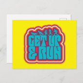 Scooby und die Gang "Get Up & Run" Grafik Postkarte (Vorne/Hinten)