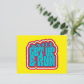 Scooby und die Gang "Get Up & Run" Grafik Postkarte (Stehend Vorderseite)