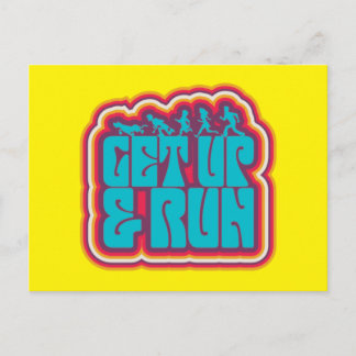 Scooby und die Gang "Get Up & Run" Grafik Postkarte