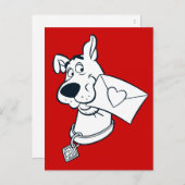 Scooby Valentinstag Feiertagspostkarte (Vorne/Hinten)