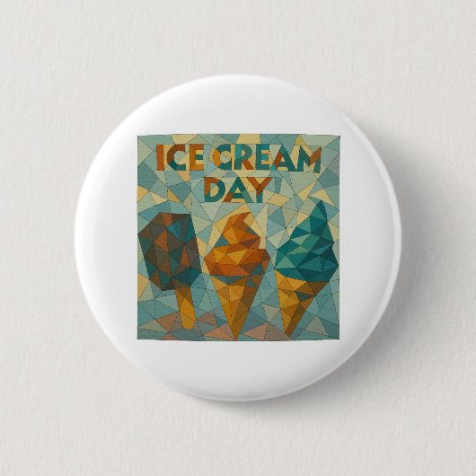 Scoop Into Joy – Es ist Eiscremetag! Button (Vorderseite)