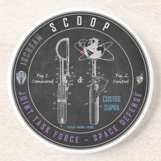 SCOOP Morale Sandstone Coaster Getränkeuntersetzer (Vorne)