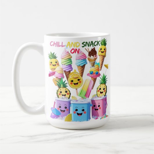 Scoop, Sip, Smile – Summer Treats Tee Kaffeetasse (Links)