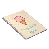 Scoop, Smile, Repeat - Ice Cream Sprinkle Notebook Notizblock (Rechte Seite)