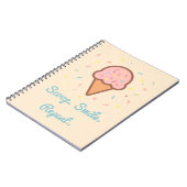 Scoop, Smile, Repeat - Ice Cream Sprinkle Notebook Notizblock (Linke Seite)
