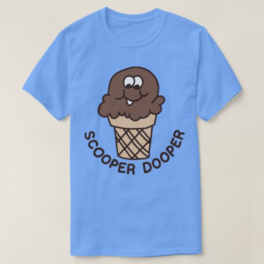 Scooper Dooper Punny Retro Scratch N Sniff Sticker T-Shirt (Design vorne)