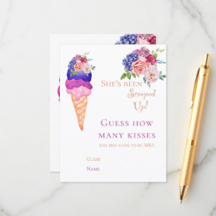 Scooper Funny Guess Game Ice Cream Brautparty Begleitkarte