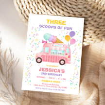 Scoops Of Fun Eiswagen Rosa Mädchen Geburtstag