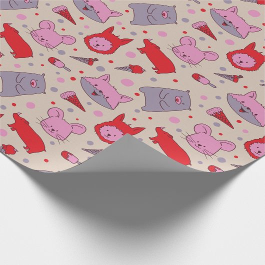 Scoops & Snoots party wrapping paper  Geschenkpapier (Ecke)