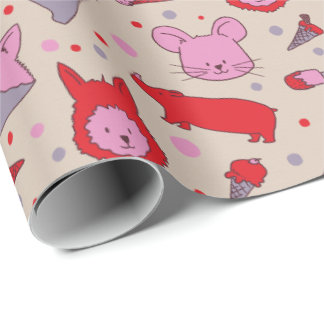 Scoops & Snoots party wrapping paper  Geschenkpapier