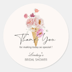 Scoopup Ice Cream Brautparty Vielen Dank Runder Aufkleber
