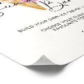 Scoopup Sundae Bar Ice Cream Sign Poster (Ecke)