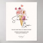 Scoopup Sundae Bar Ice Cream Sign Poster (Vorne)