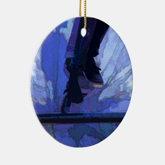 Scoot Booter - Stunt Scooter Artwork Keramik Ornament (Rechts)