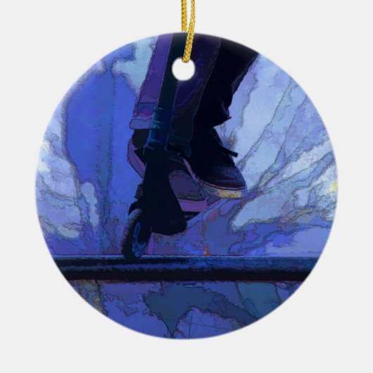 Scoot Booter - Stunt Scooter Artwork Keramik Ornament (Vorne)