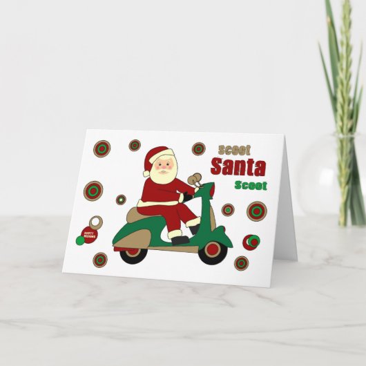 Scoot Santa Scoot Card Feiertagskarte (Vorderseite)
